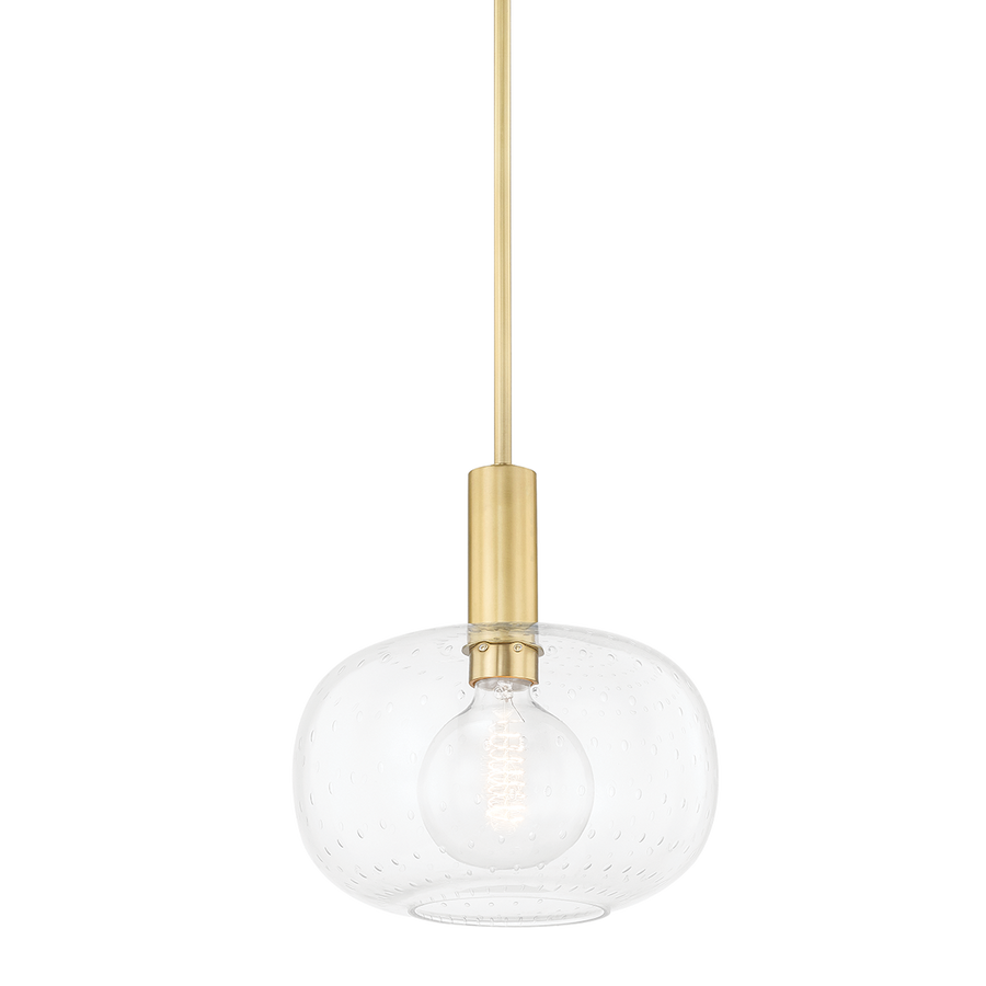 Harlow 1 Light Pendant-Mitzi-HVL-H403701-AGB-PendantsAged Brass-1-France and Son