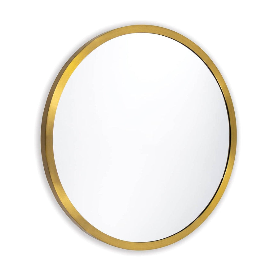 Doris Round Mirror-Regina Andrew Design-RAD-21-1132NB-MirrorsNatural Brass-1-France and Son