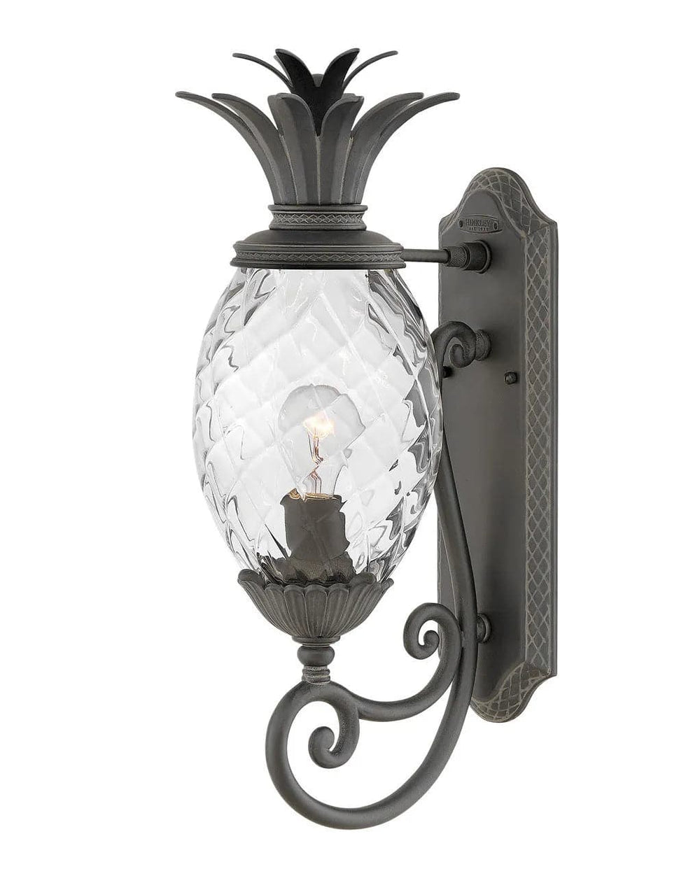 Outdoor Plantation - Small Wall Mount Lantern-Hinkley Lighting-HINKLEY-2120MB-Outdoor Post LanternsBlack-2-France and Son