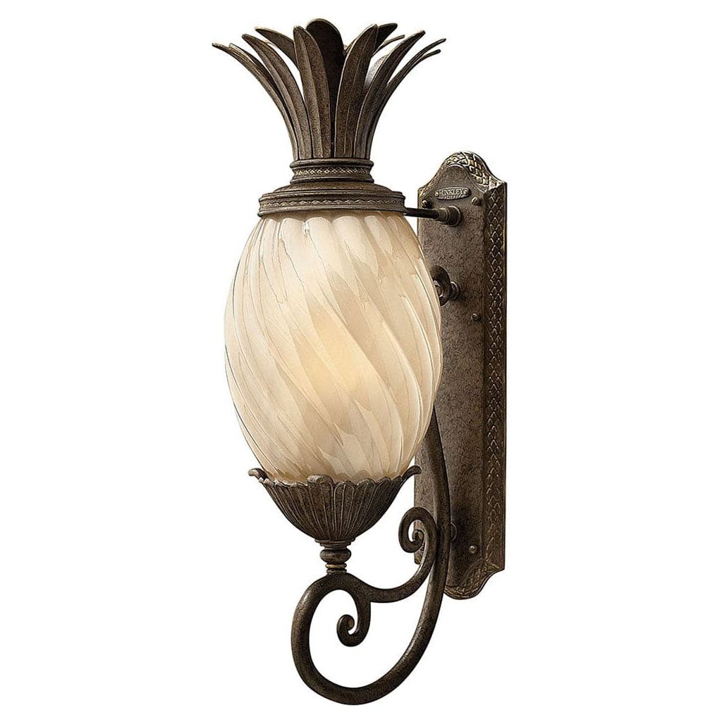 Outdoor Plantation - Medium Wall Mount Lantern-Hinkley Lighting-HINKLEY-2124PZ-Outdoor Post LanternsPearl Bronze-2-France and Son