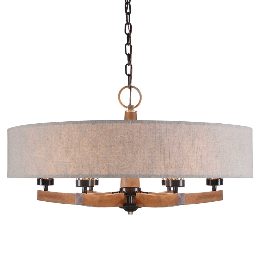 Woodall 6 Light Drum Chandelier-Uttermost-UTTM-21331-Chandeliers-1-France and Son
