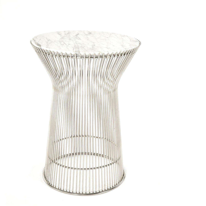 Mid-Century Modern Reproduction Marble Side Table Inspired by Warren Platner