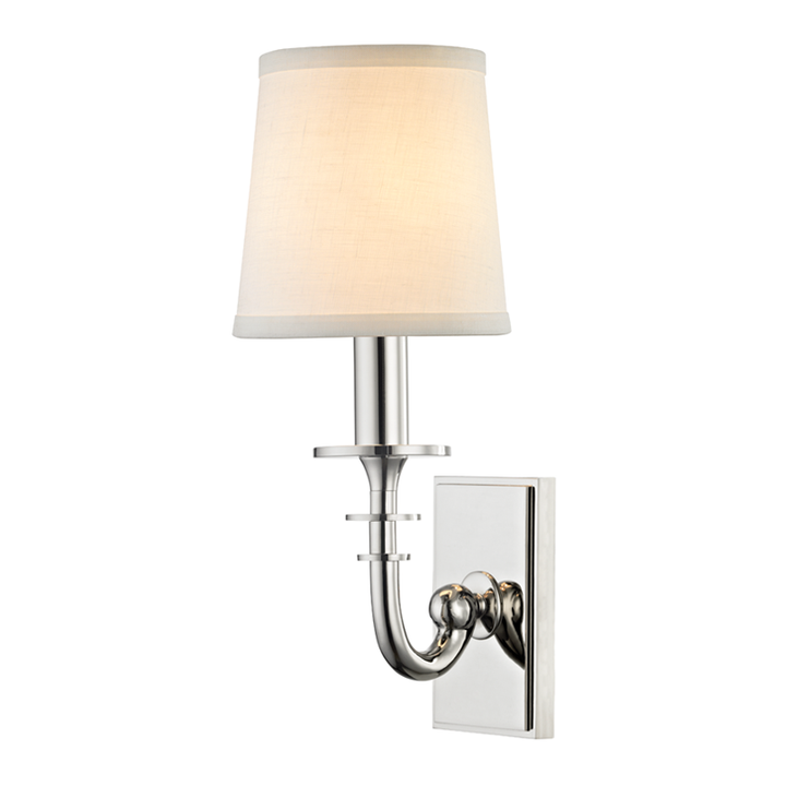 Carroll 1 Light Wall Sconce-Hudson Valley-HVL-8400-PN-Wall LightingPolished Nickel-3-France and Son