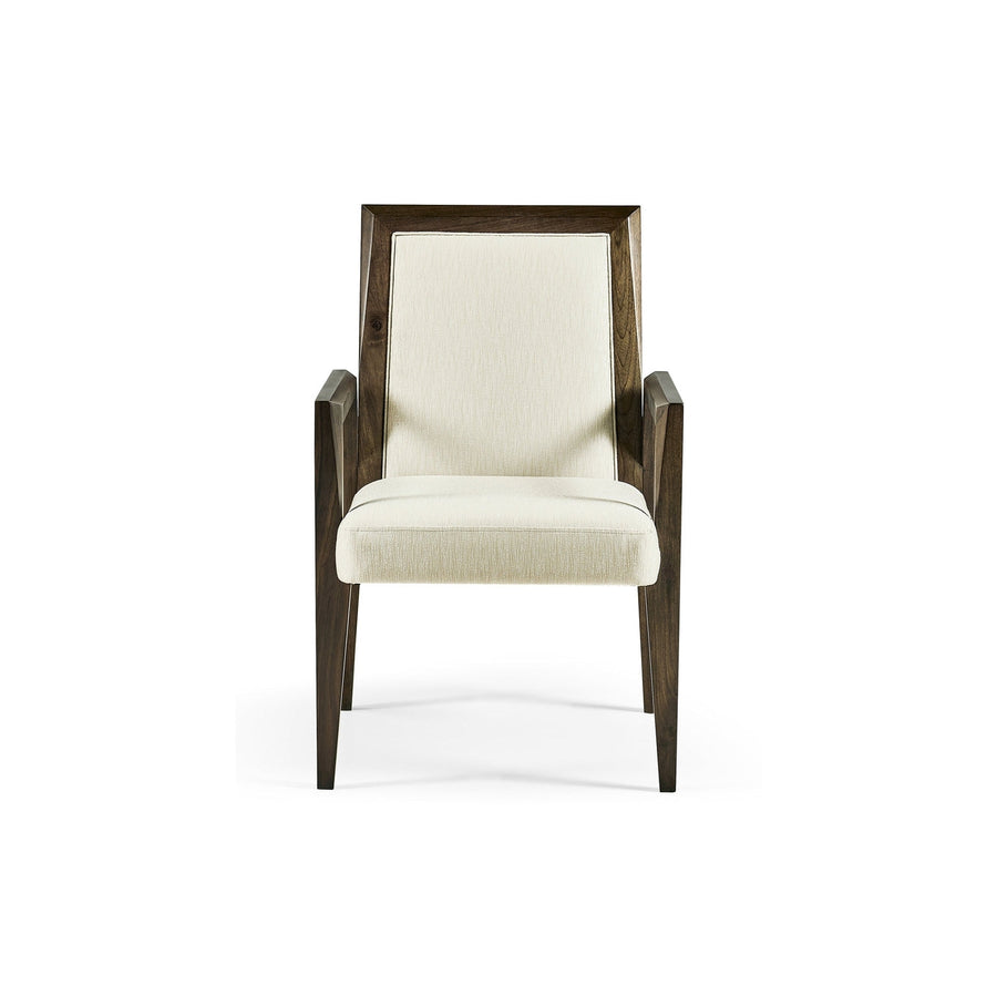 Gatsby Dining Arm Chair-Jonathan Charles-JCHARLES-500262-AC-WGY-F300-Dining Chairs-1-France and Son