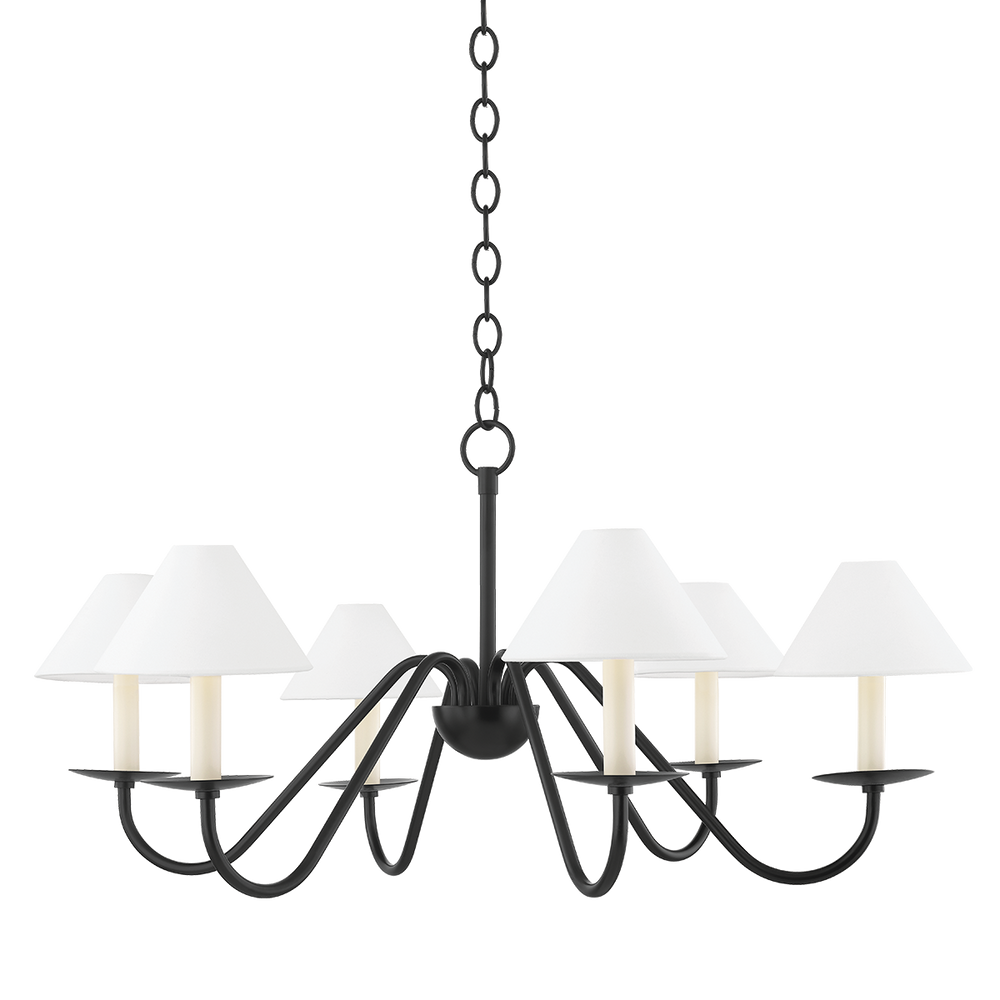 Lenore 6 Light Chandelier-Mitzi-HVL-H464806-SBK-ChandeliersSoft Black-2-France and Son