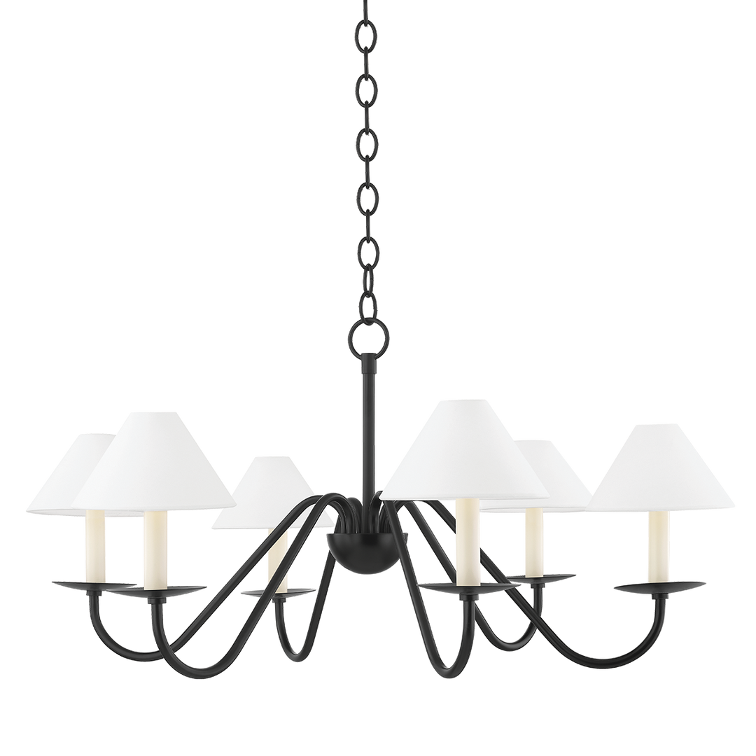 Lenore 6 Light Chandelier-Mitzi-HVL-H464806-SBK-ChandeliersSoft Black-2-France and Son