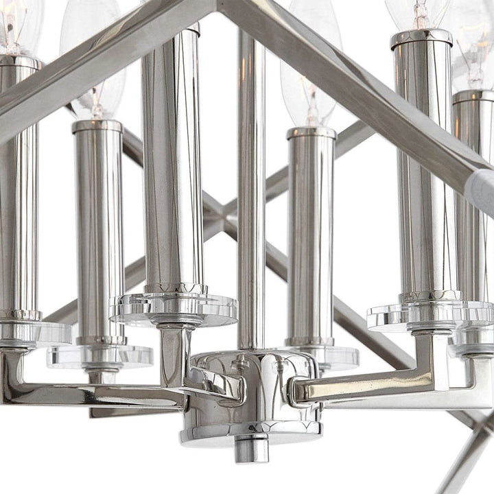 Euclid 6 Light Nickel Cube Pendant-Uttermost-UTTM-22122-Pendants-2-France and Son