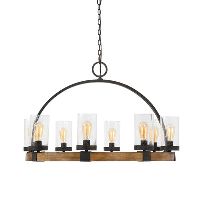 Atwood 8 Light Wagon Wheel Pendant-Uttermost-UTTM-22133-Chandeliers-1-France and Son
