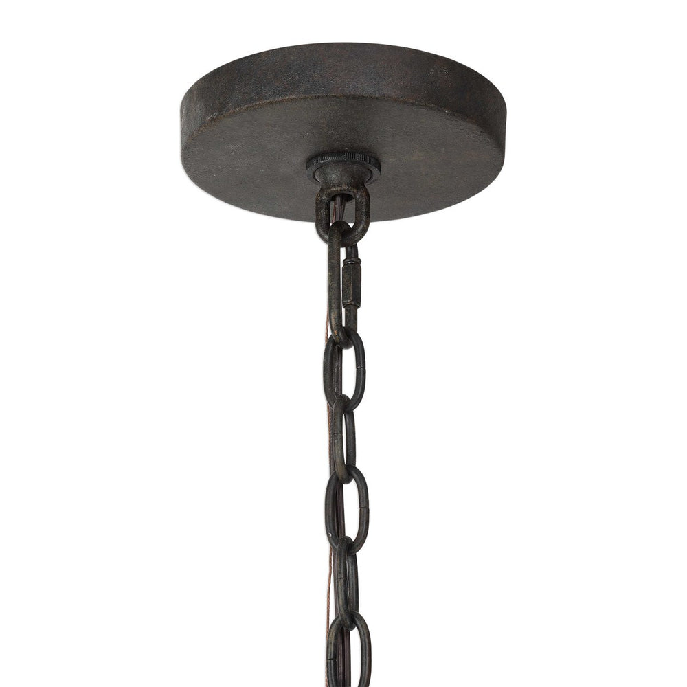 Atwood 8 Light Wagon Wheel Pendant-Uttermost-UTTM-22133-Chandeliers-2-France and Son