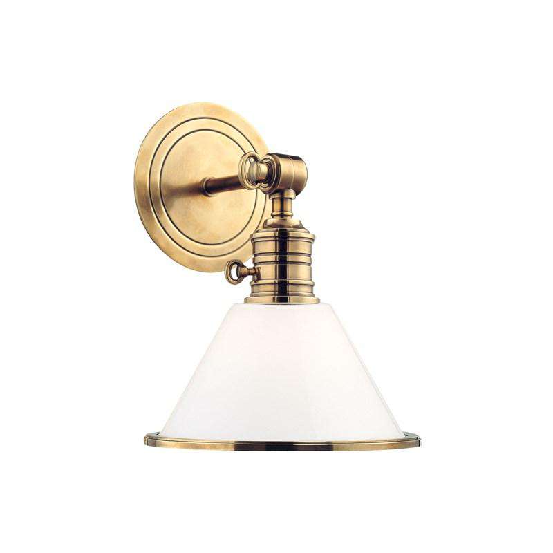 Garden City 1 Light Wall Sconce Aged Brass-Hudson Valley-HVL-8331-AGB-Wall LightingAged Brass-1-France and Son