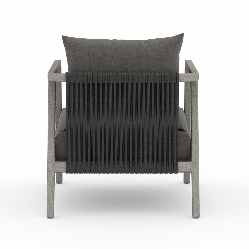 Numa Outdoor Chair-Four Hands-FH-223202-003-Lounge ChairsWashed Brown-Fsc / Thick Grey Rope-Charcoal-16-France and Son