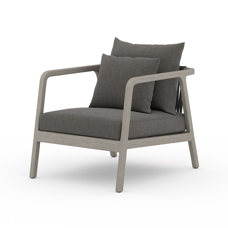 Numa Outdoor Chair-Four Hands-FH-223202-001-Lounge ChairsWeathered Grey-Fsc / Thick Dark Grey Rope-Charcoal-13-France and Son