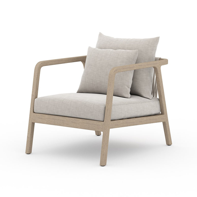 Numa Outdoor Chair-Four Hands-FH-223202-002-Lounge ChairsWashed Brown-Fsc / Thick Grey Rope-Stone Grey-9-France and Son