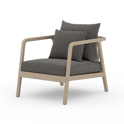 Numa Outdoor Chair-Four Hands-FH-223202-003-Lounge ChairsWashed Brown-Fsc / Thick Grey Rope-Charcoal-1-France and Son