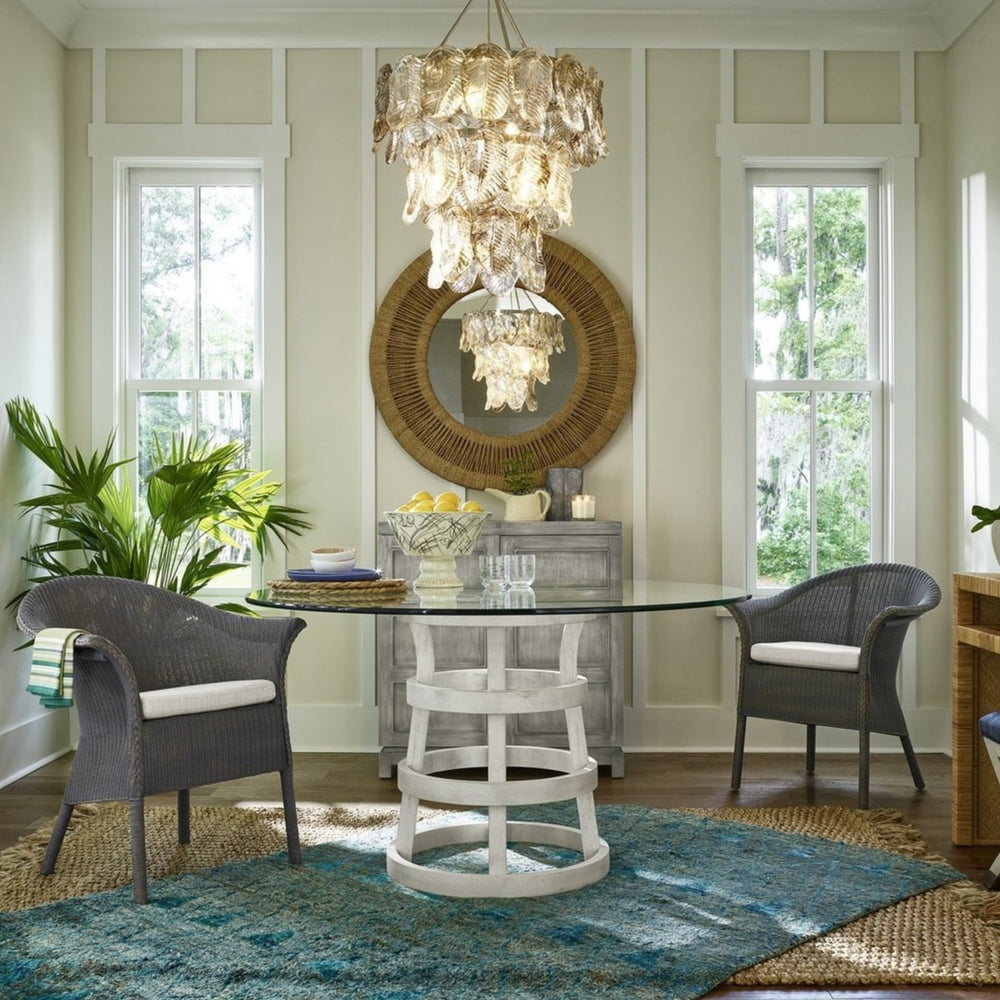 Escape - Coastal Living Home Collection - Round Glass Top Dining Table-Universal Furniture-UNIV-833656A-Dining TablesLarge-2-France and Son