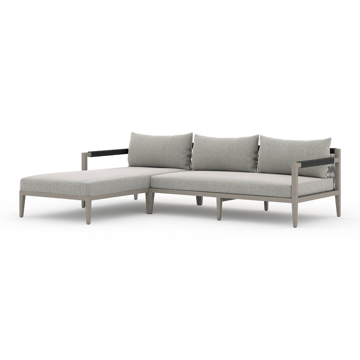 Sherwood 2 Pc Sectional-Four Hands-FH-223269-005-Outdoor SectionalsWeathered Grey-Fsc / Dark Grey Rope-LAF-Faye Ash-17-France and Son