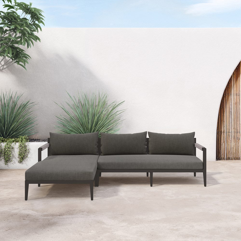Sherwood 2 Pc Sectional-Four Hands-FH-223269-003-Outdoor SectionalsNatural Teak-Fsc / Grey Rope-LAF-Faye Ash-9-France and Son