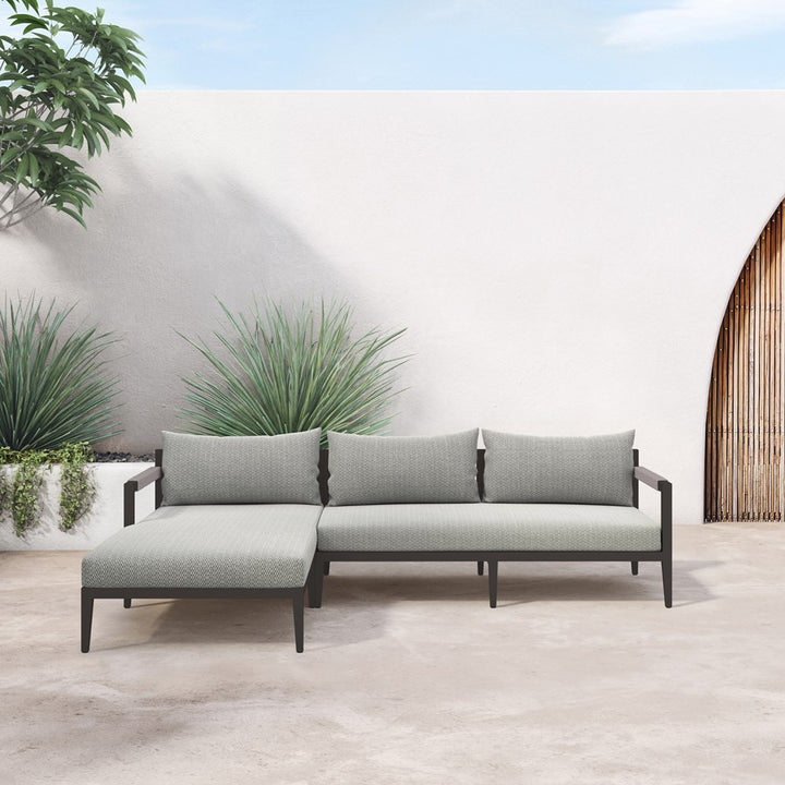 Sherwood 2 Pc Sectional-Four Hands-FH-223269-003-Outdoor SectionalsNatural Teak-Fsc / Grey Rope-LAF-Faye Ash-8-France and Son