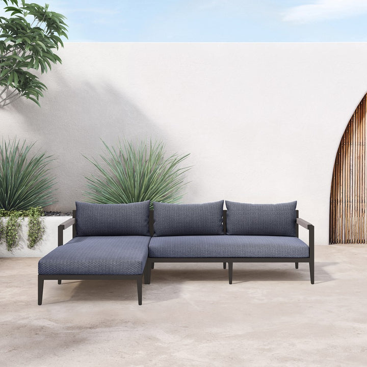 Sherwood 2 Pc Sectional-Four Hands-FH-223269-003-Outdoor SectionalsNatural Teak-Fsc / Grey Rope-LAF-Faye Ash-10-France and Son