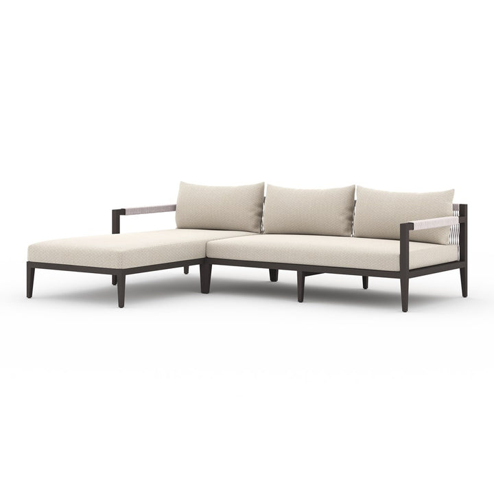 Sherwood 2 Pc Sectional-Four Hands-FH-223269-016-Outdoor SectionalsBronze Aluminum / Ivory Rope-LAF-Faye Sand-25-France and Son