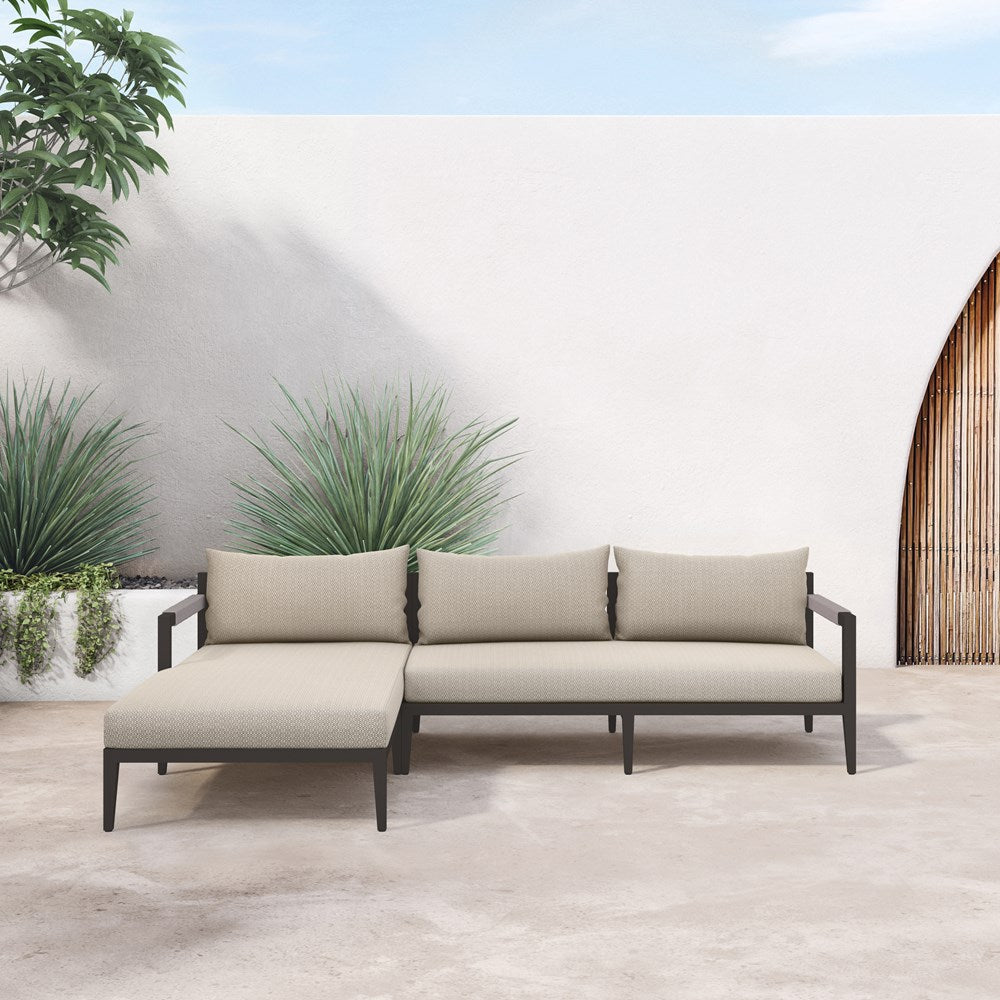 Sherwood 2 Pc Sectional-Four Hands-FH-223269-003-Outdoor SectionalsNatural Teak-Fsc / Grey Rope-LAF-Faye Ash-11-France and Son