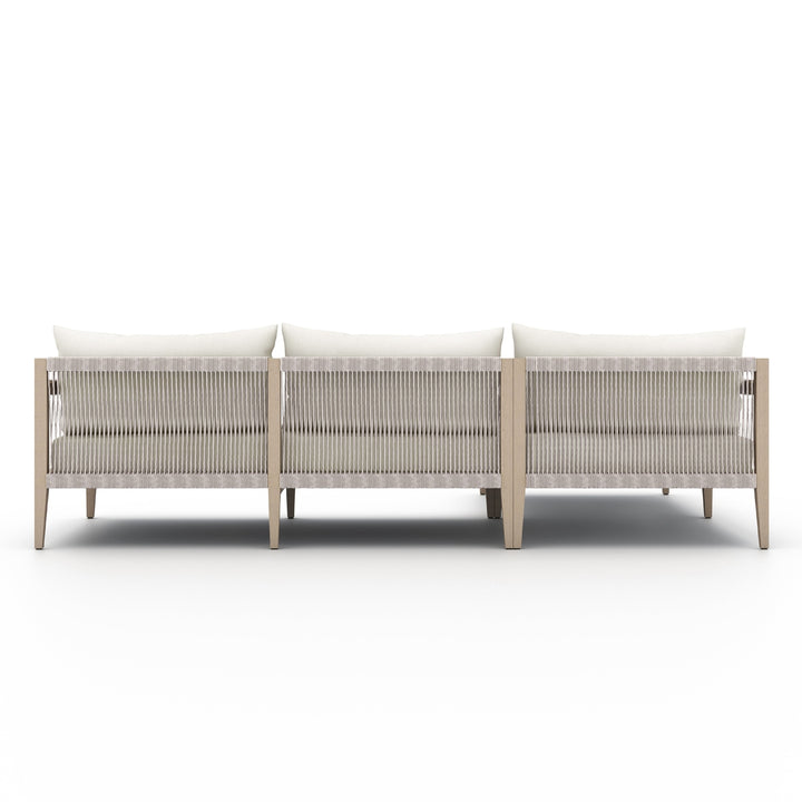 Sherwood 2 Pc Sectional-Four Hands-FH-223269-003-Outdoor SectionalsNatural Teak-Fsc / Grey Rope-LAF-Faye Ash-45-France and Son