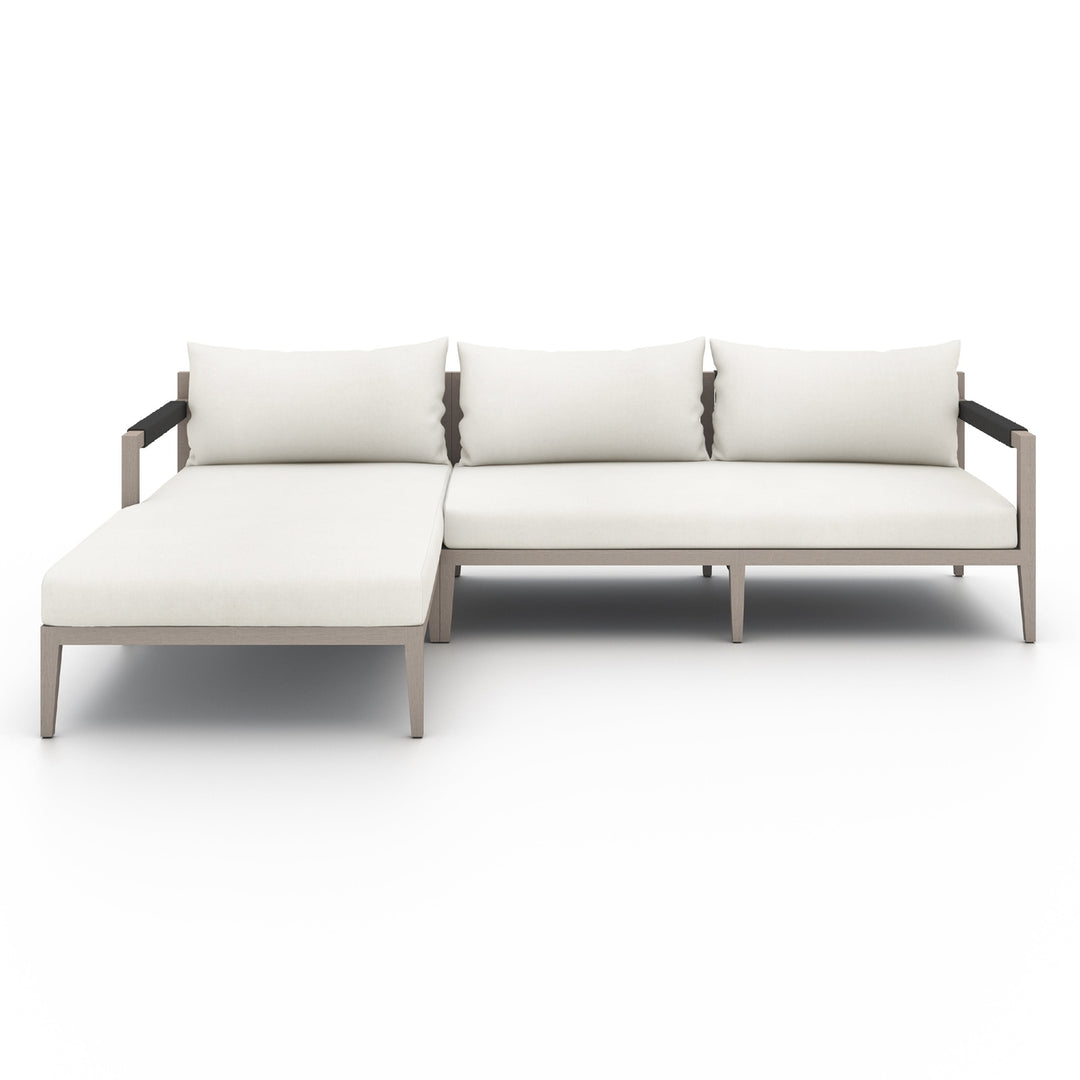 Sherwood 2 Pc Sectional-Four Hands-FH-223269-003-Outdoor SectionalsNatural Teak-Fsc / Grey Rope-LAF-Faye Ash-47-France and Son
