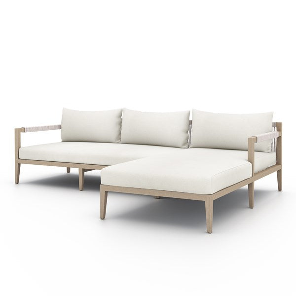 Sherwood 2 Pc Sectional-Four Hands-FH-223270-016-Outdoor SectionalsWashed Brown-Fsc, Grey Rope,-RAF-Natural Ivory-57-France and Son