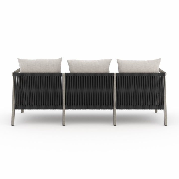 Numa Outdoor Sofa-Four Hands-FH-223328-002-Outdoor SofasWashed Brown-Fsc / Thick Grey Rope-Stone Grey-12-France and Son