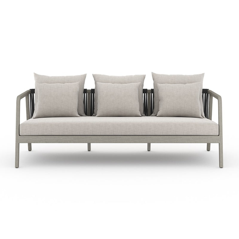 Numa Outdoor Sofa-Four Hands-FH-223328-002-Outdoor SofasWashed Brown-Fsc / Thick Grey Rope-Stone Grey-10-France and Son