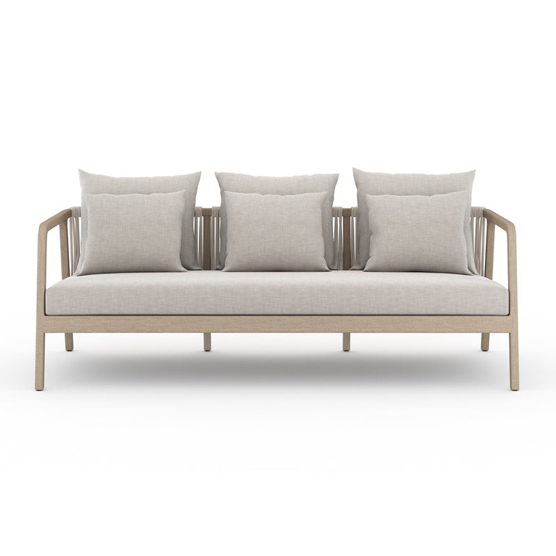 Numa Outdoor Sofa-Four Hands-FH-223328-002-Outdoor SofasWashed Brown-Fsc / Thick Grey Rope-Stone Grey-6-France and Son