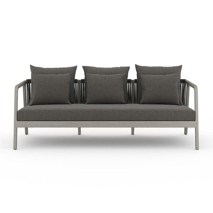 Numa Outdoor Sofa-Four Hands-FH-223328-002-Outdoor SofasWashed Brown-Fsc / Thick Grey Rope-Stone Grey-18-France and Son