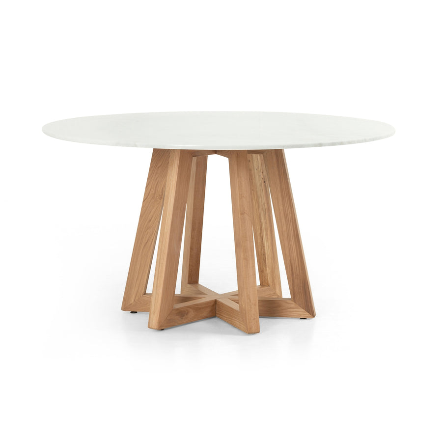 Creston Dining Table-White Marble-Four Hands-FH-223349-001-Dining Tables-1-France and Son
