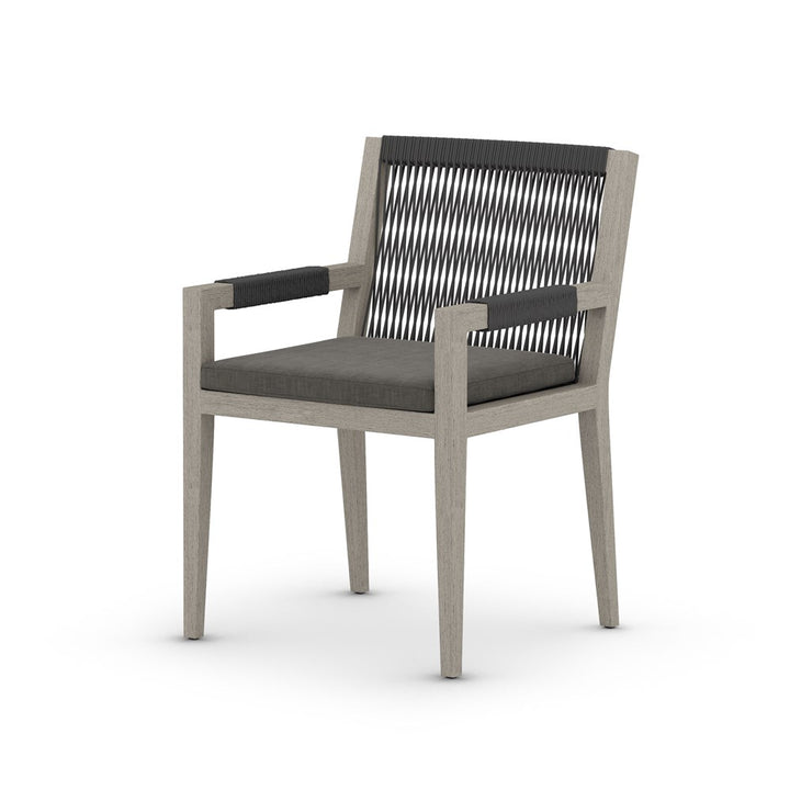 Biloxi Outdoor Dining Armchair-Four Hands-FH-223831-001-Outdoor Dining ChairsWeathered Grey-Fsc / Dark Grey Rope-Charcoal-11-France and Son