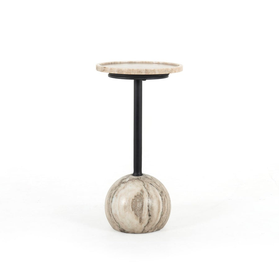 Viola Accent Table-Four Hands-FH-224056-001-Side TablesAntique White Marble-1-France and Son