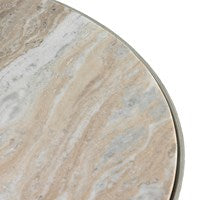 Corbett Coffee Table-Four Hands-FH-224138-001-Coffee TablesHammered Grey with Creamy Taupe Marble-6-France and Son