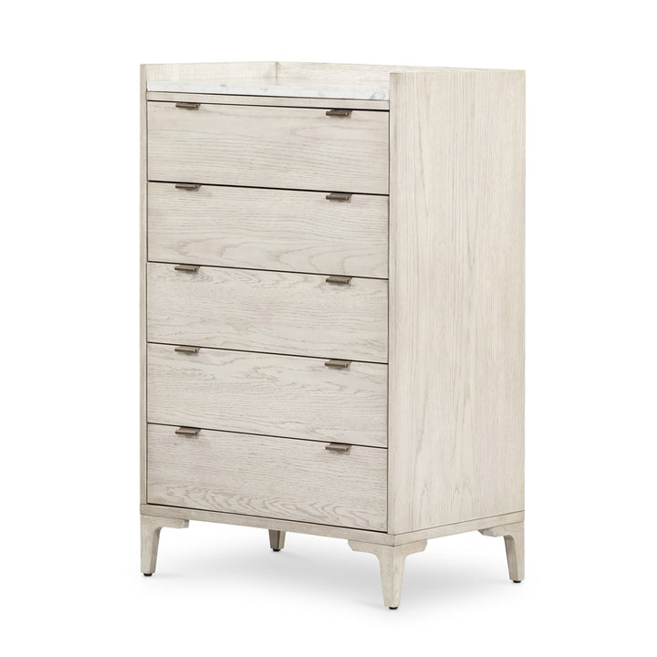 Viggo Tall Dresser-Vintage White Oak-Four Hands-FH-224159-001-Dressers-1-France and Son