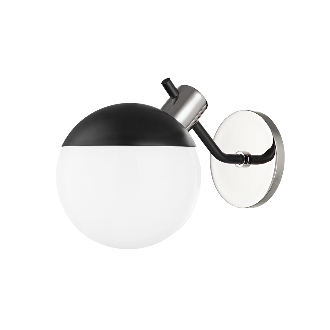 Miranda 1 Light Wall Sconce-Mitzi-HVL-H573101-PN/SBK-Outdoor Wall SconcesPolished Nickel / Soft Black-2-France and Son