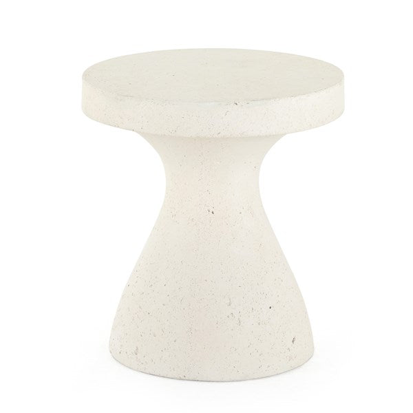 Koda Outdoor End Table-Four Hands-FH-224359-001-Side TablesTextured White-4-France and Son