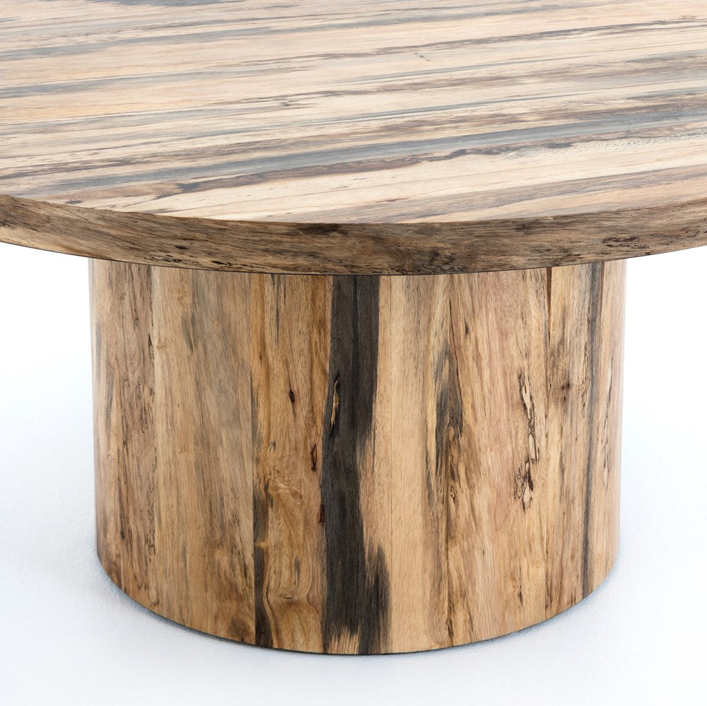 Hudson Round Dining Table-Four Hands-FH-224372-006-Dining TablesSpalted Primavera-3-France and Son