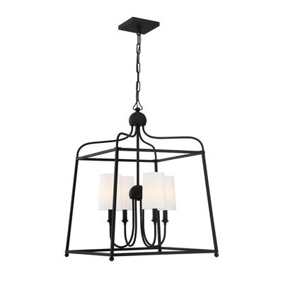 Libby Langdon For Crystorama Sylvan 4 Light Chandelier-Crystorama Lighting Company-CRYSTO-2244-BF-ChandeliersBlack Forged-1-France and Son