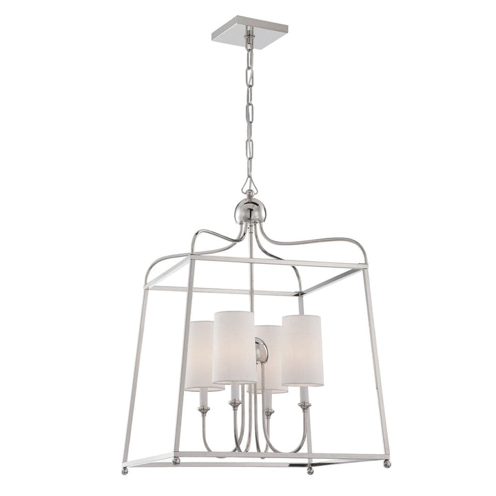 Libby Langdon For Crystorama Sylvan 4 Light Chandelier-Crystorama Lighting Company-CRYSTO-2244-PN-ChandeliersPolished Nickel-2-France and Son