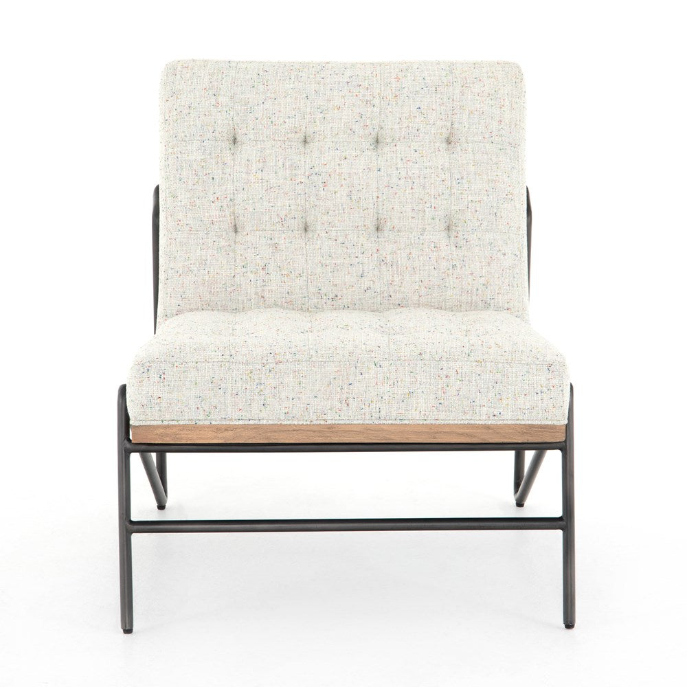 Romy Chair-Four Hands-FH-224405-006-Lounge ChairsMabel Neutral Fleck Fabric-5-France and Son