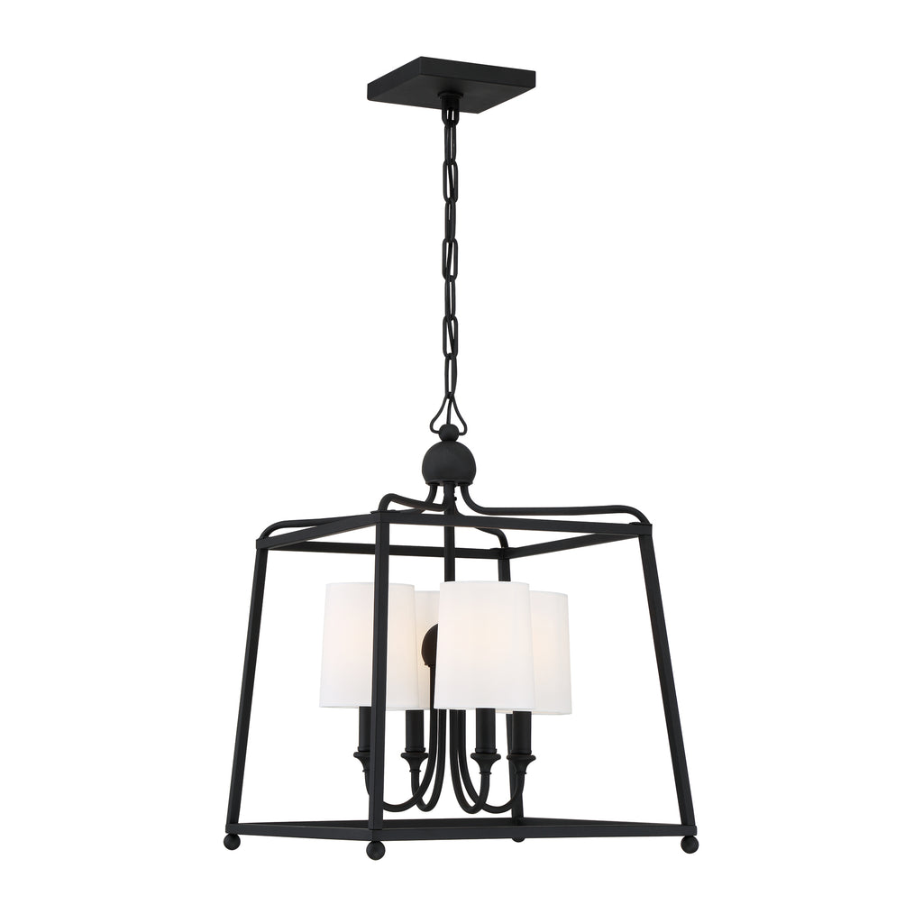 Libby Langdon For Crystorama Sylvan 4 Light Chandelier-Crystorama Lighting Company-CRYSTO-2245-BF-ChandeliersBlack Forged-1-France and Son