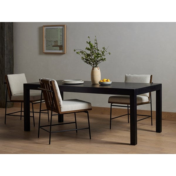 Isador Dining Table 78" - Black-Four Hands-FH-224500-002-Dining TablesBlack Wash Poplar-2-France and Son