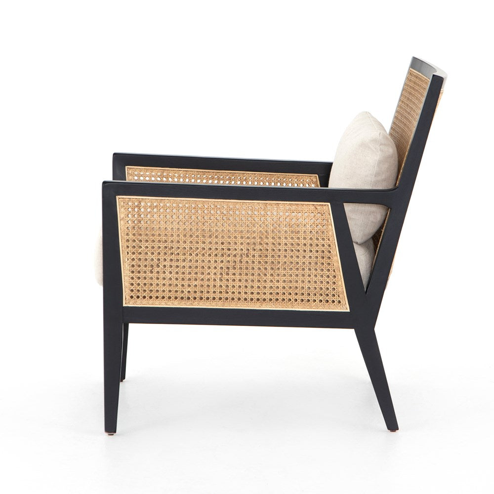 Antonia Cane Lounge Chair-Four Hands-FH-224507-006-Lounge ChairsBrushed Ebony-3-France and Son