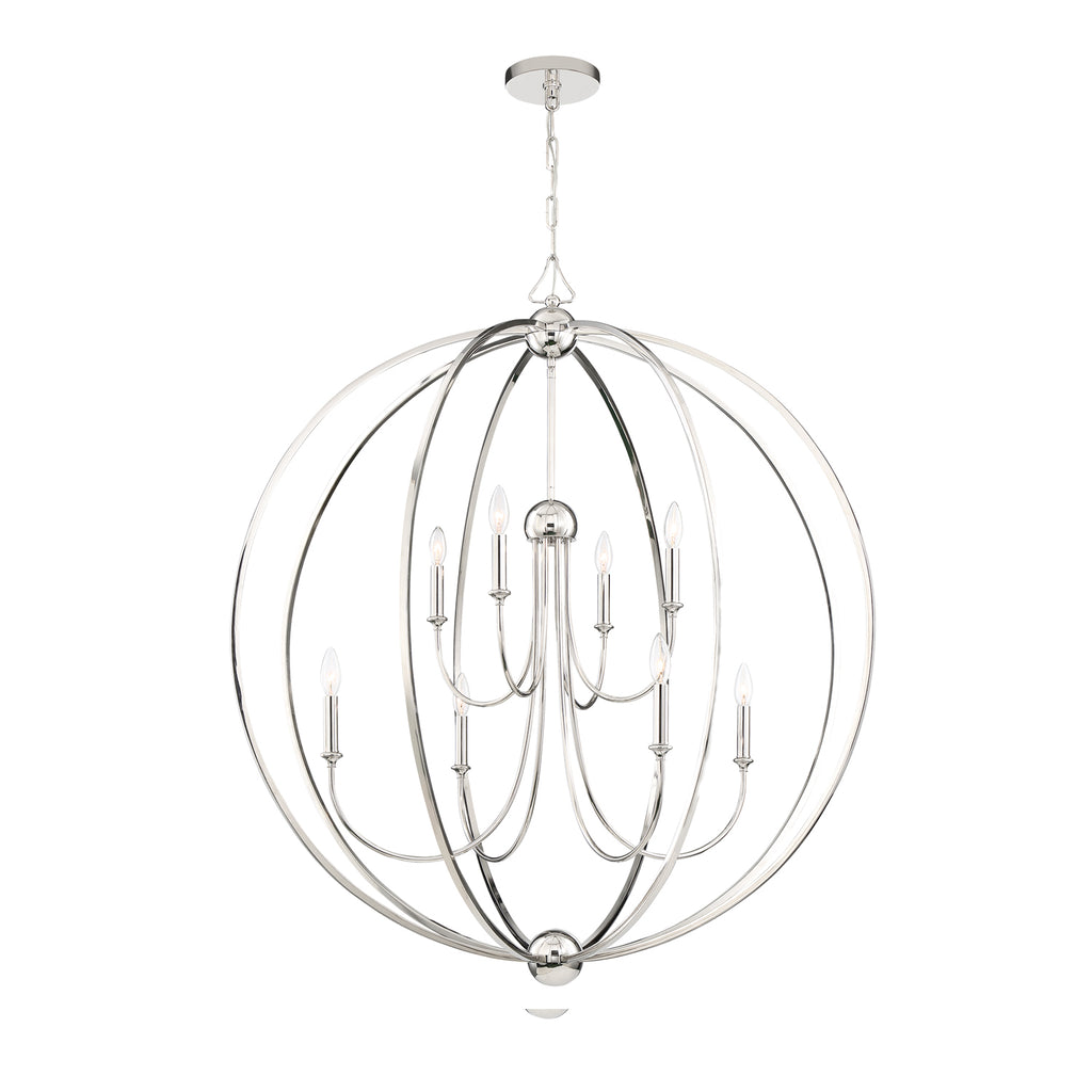 Libby Langdon For Crystorama Sylvan 8 Light Chandelier-Crystorama Lighting Company-CRYSTO-2246-PN_NOSHADE-ChandeliersWithout Shade-Polished Nickel-4-France and Son