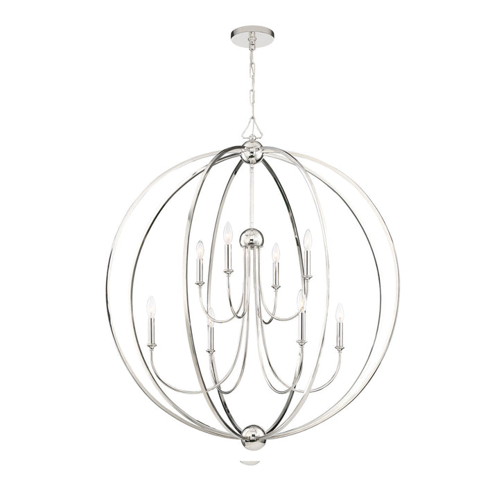 Libby Langdon For Crystorama Sylvan 8 Light Chandelier-Crystorama Lighting Company-CRYSTO-2246-PN_NOSHADE-ChandeliersWithout Shade-Polished Nickel-4-France and Son