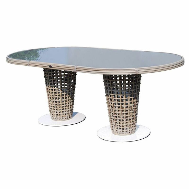 Dynasty Oval Dining Table by Skyline Design-Skyline Design-SKYLINE-22460-KM-Set-Outdoor Dining TablesKubu Mushroom-5-France and Son