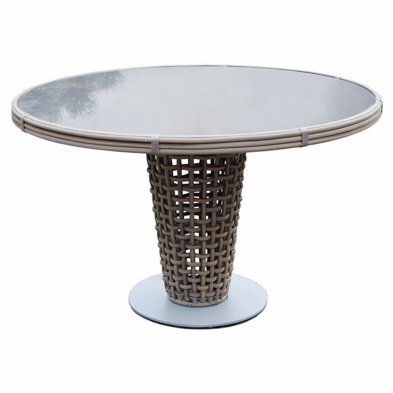 Dynasty Round Dining Table by Skyline Design-Skyline Design-SKYLINE-22461-KM-Set-Outdoor Dining TablesKubu Mushroom-7-France and Son